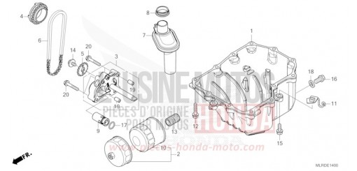 CARTER D'HUILE/POMPE A HUILE CB500XAT de 2026